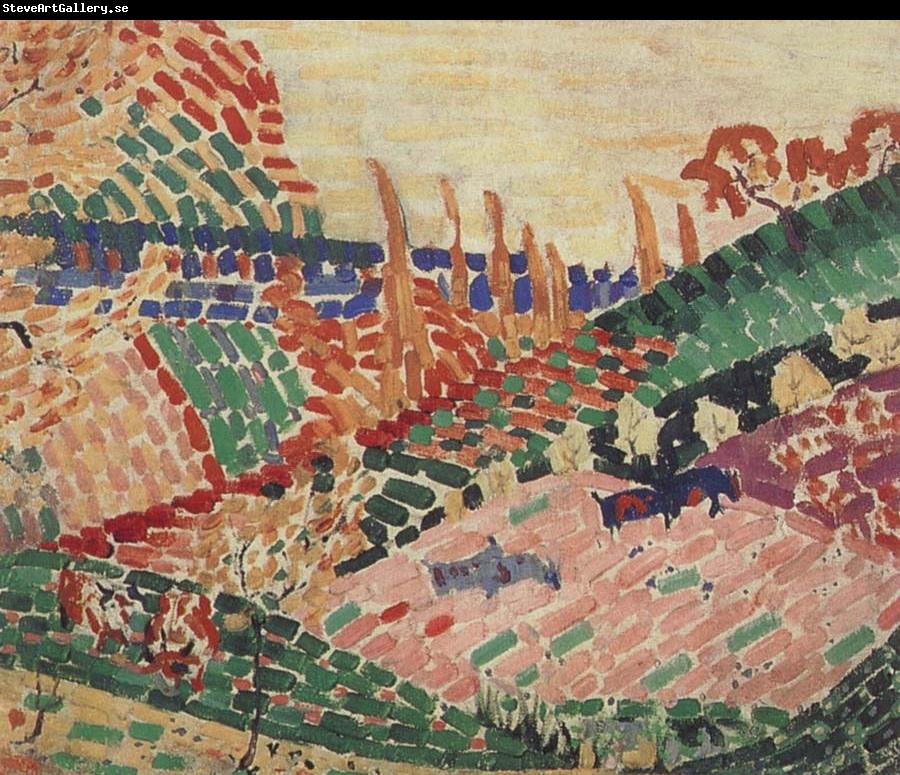 Delaunay, Robert The landscape having cow